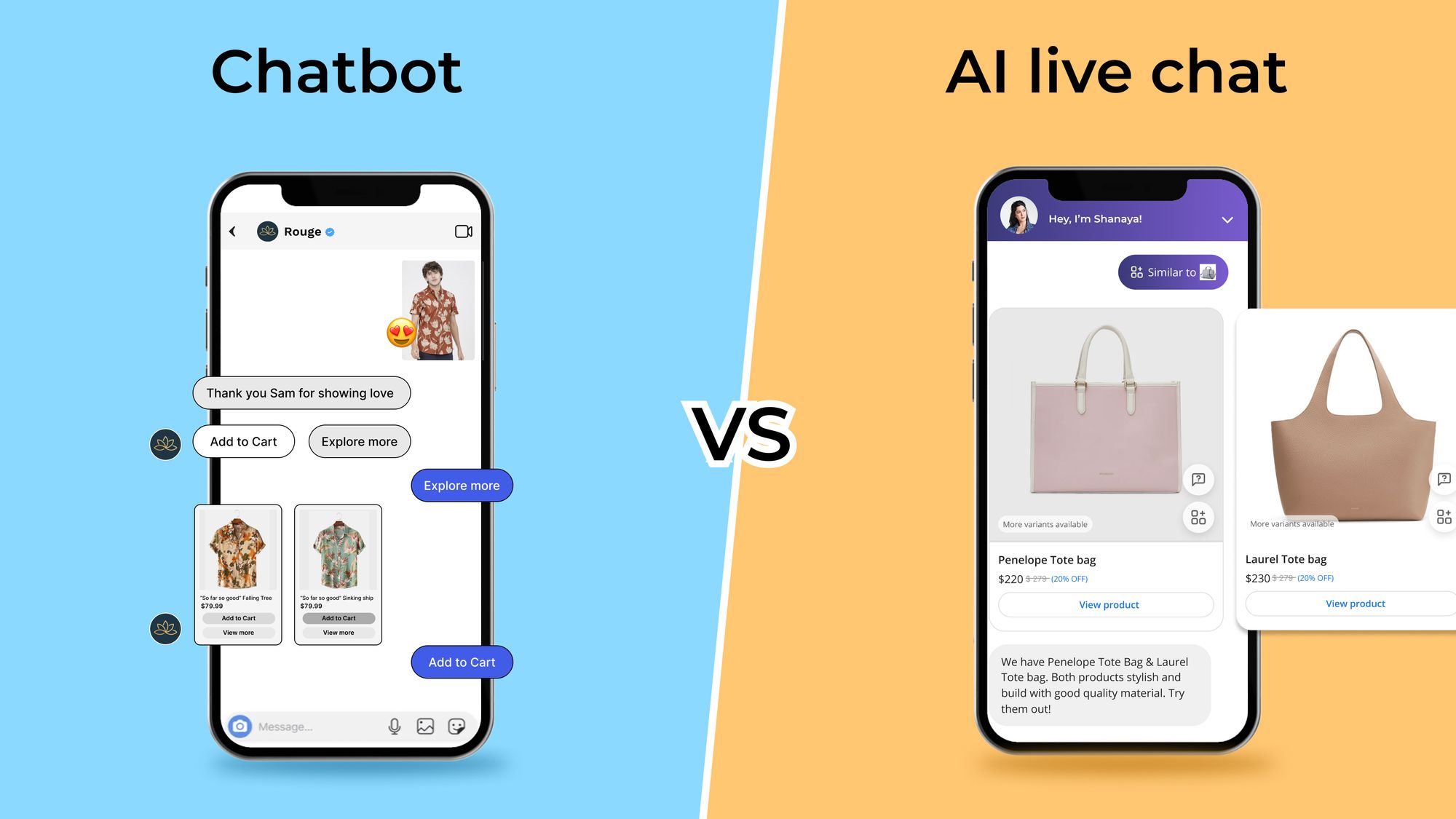 chatbot vs live chat