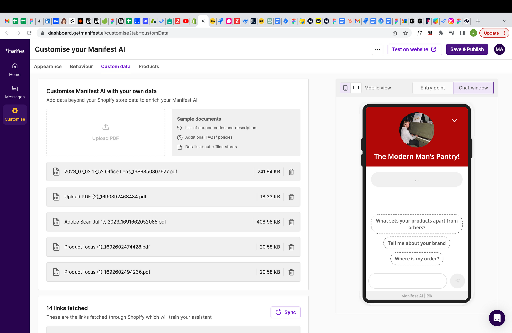 train chatbot with your own data