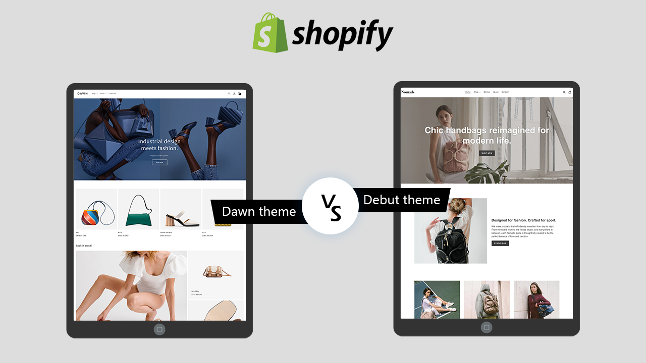 shopify dawn theme vs debut theme