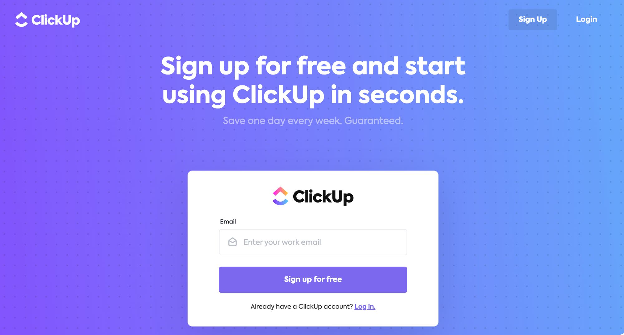 Creating a ClickUp Account