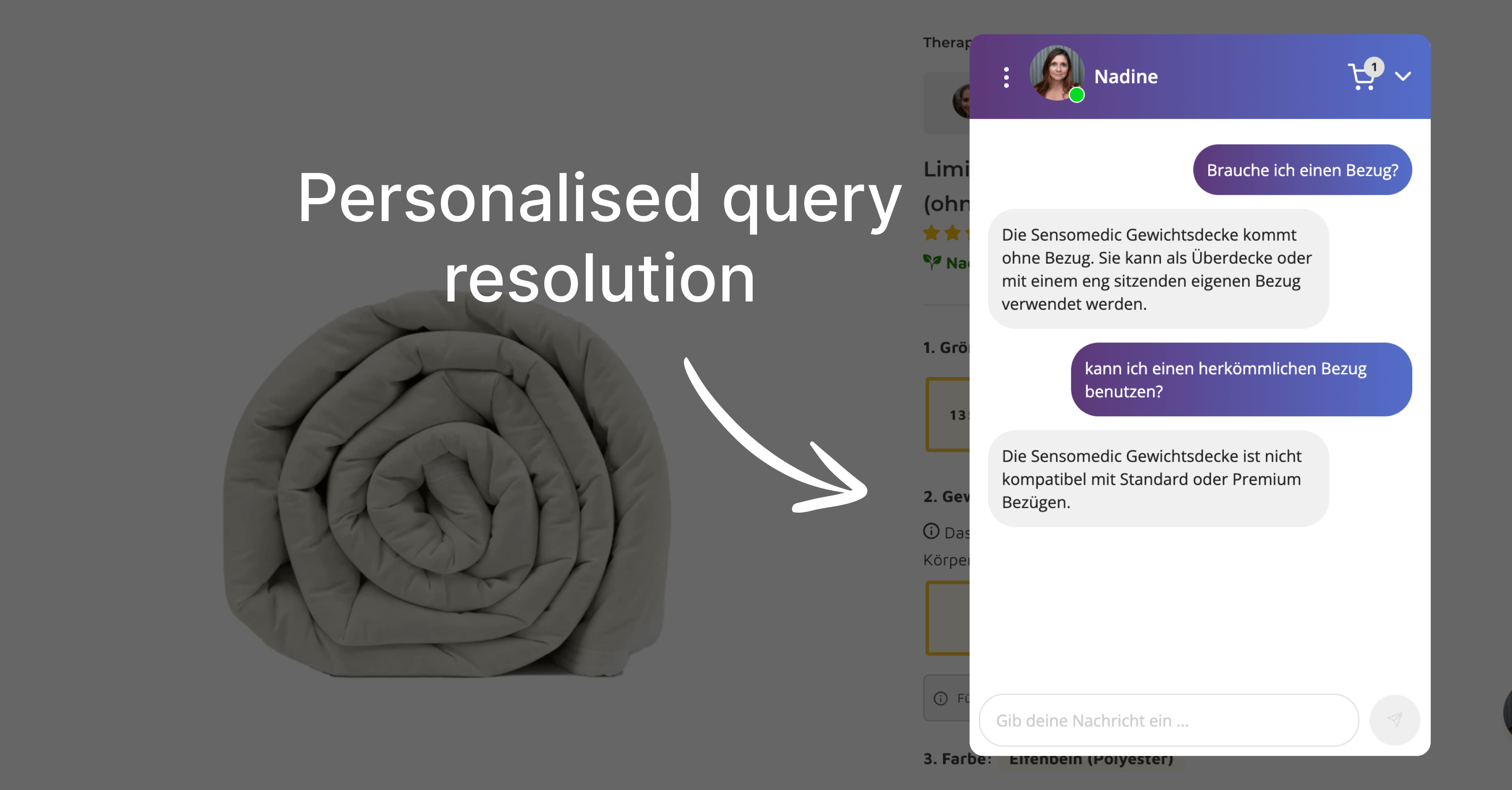 personalized query resolution for TherapieDecken