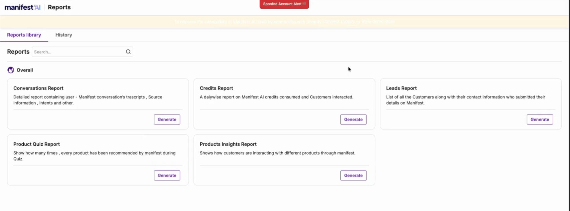 Reports in Manifest AI- bik.ai