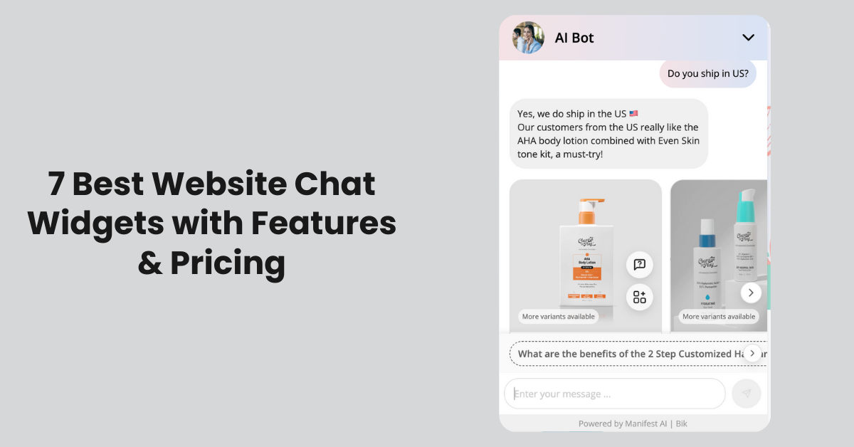 7 Best Website Chat Widgets with Features & Pricing