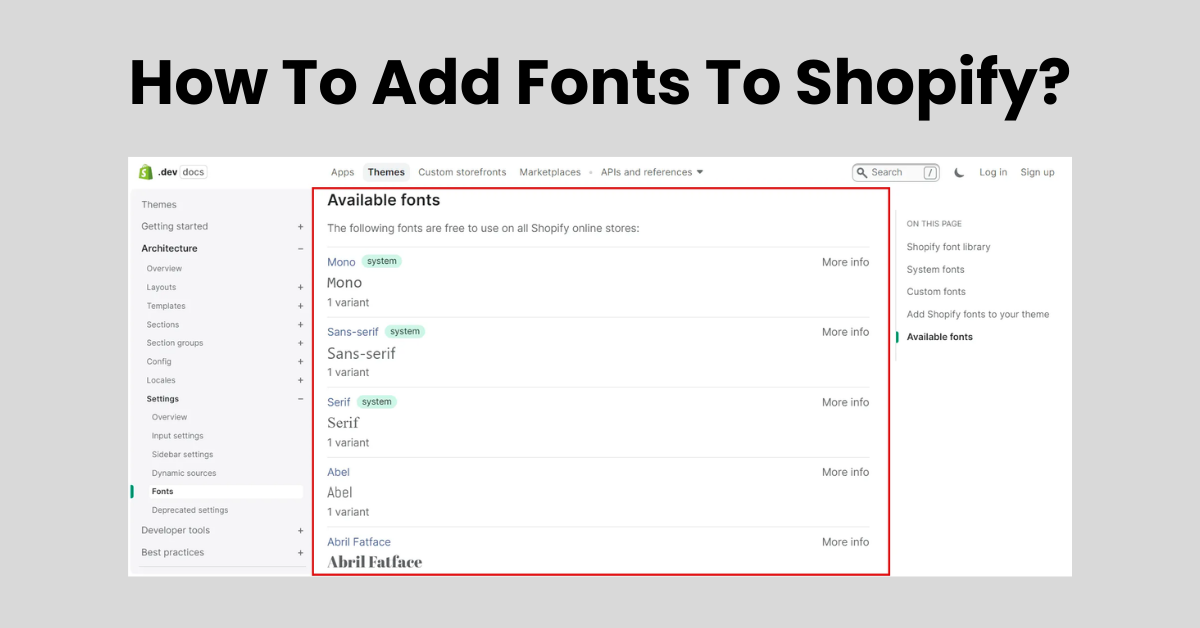How To Add Fonts To Shopify?