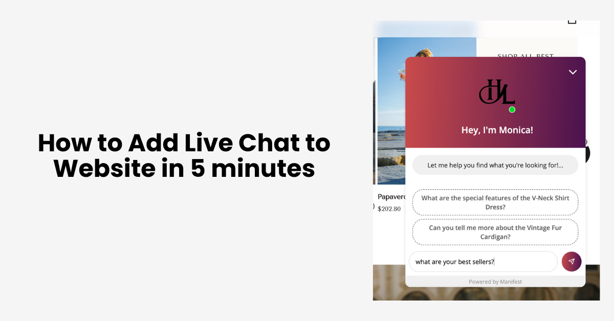 How to Add Live Chat to Website in 5 minutes
