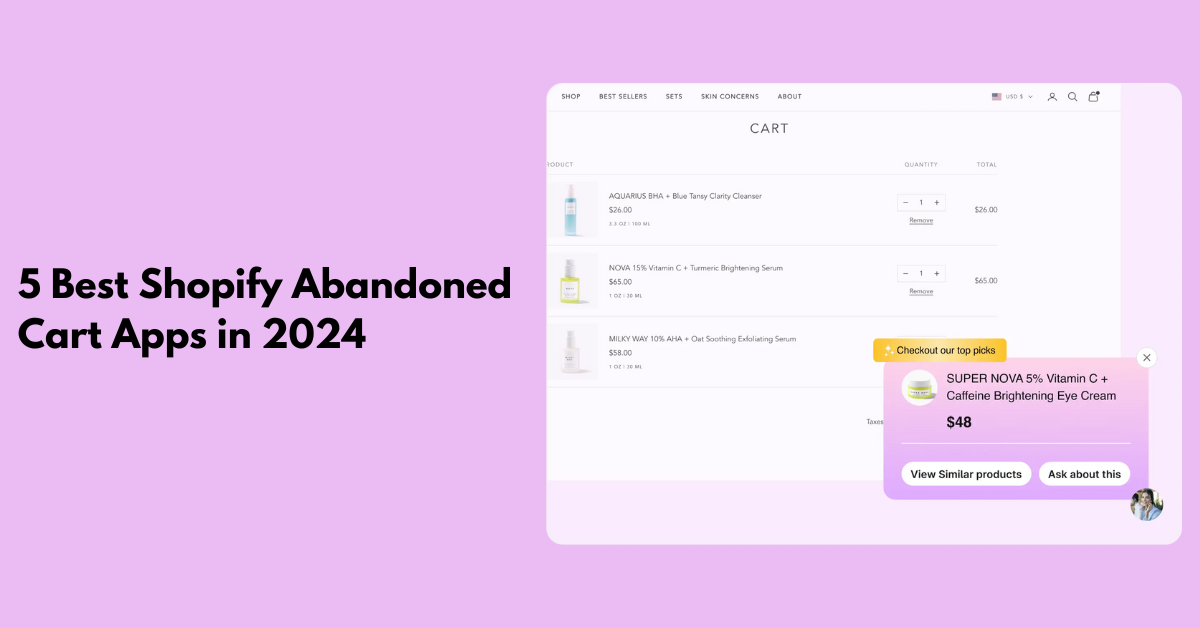 5 Best Shopify Abandoned Cart Apps in 2024