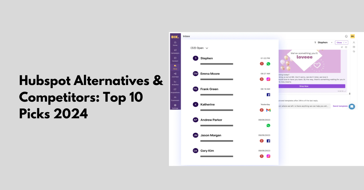 Hubspot Alternatives & Competitors: Top 10 Picks 2024