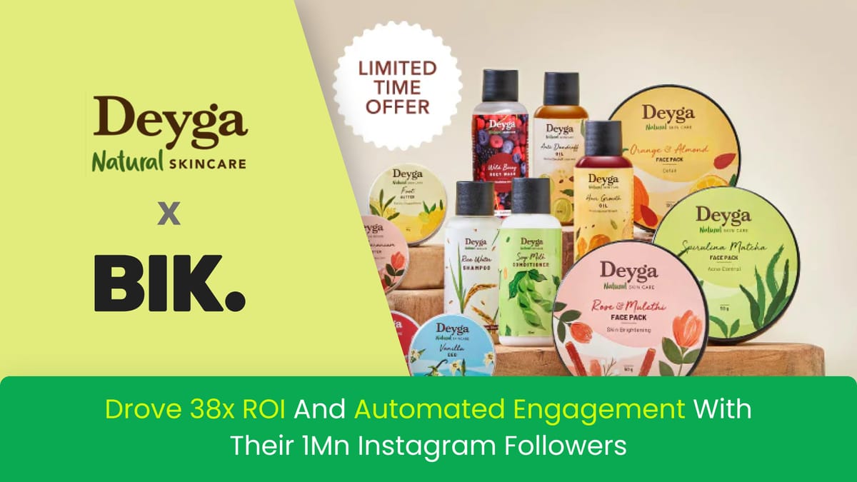 How Deyga Cosmetics Achieved 38x ROI and Automated Engagement for 1M Instagram Followers with BIK