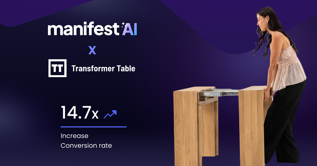 How Transformer Table Increased Its Conversion Rate by 14.7x with Manifest AI