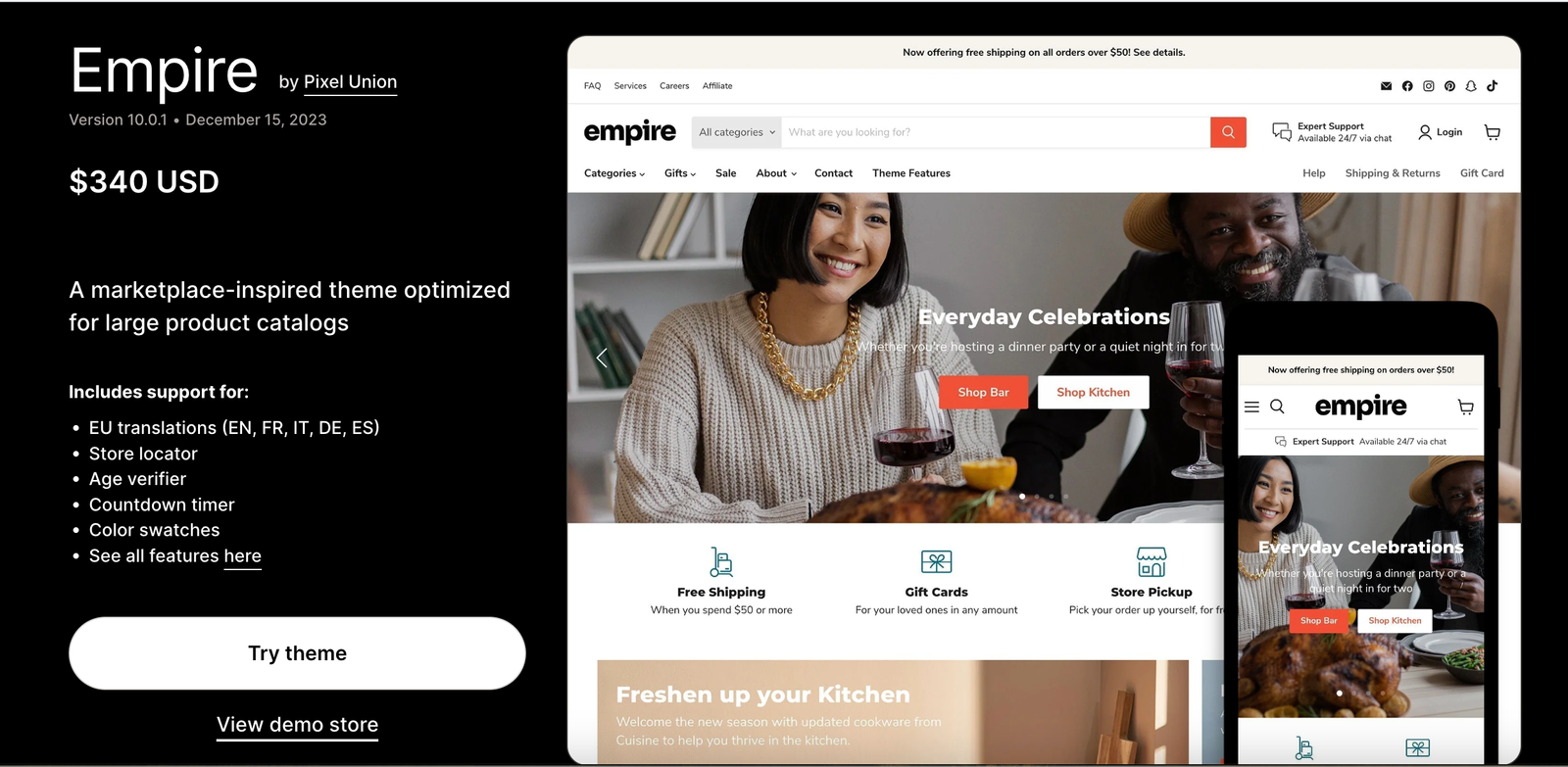 Empire Theme Shopify Review: The Key to E-Commerce Success