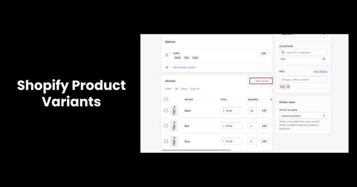 Shopify Product Variants