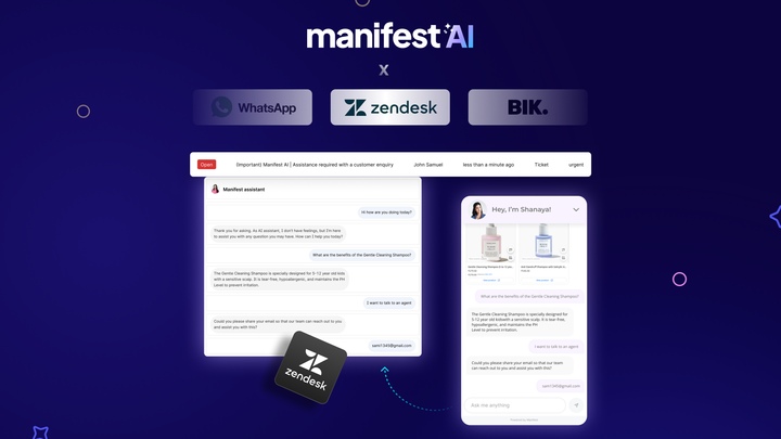 Zendesk Integration with Manifest AI